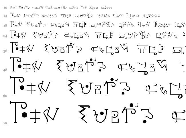 Giedi Predacon font waterfall